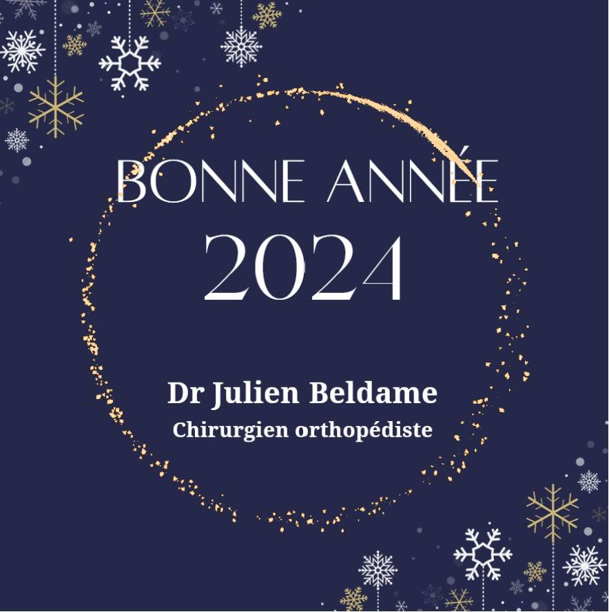 Meilleurs voeux 2024 ! Dr Julien Beldame, chirurgien orthopédiste spécialiste de la cheville et du pied à l'ICP Paris et à Amiens